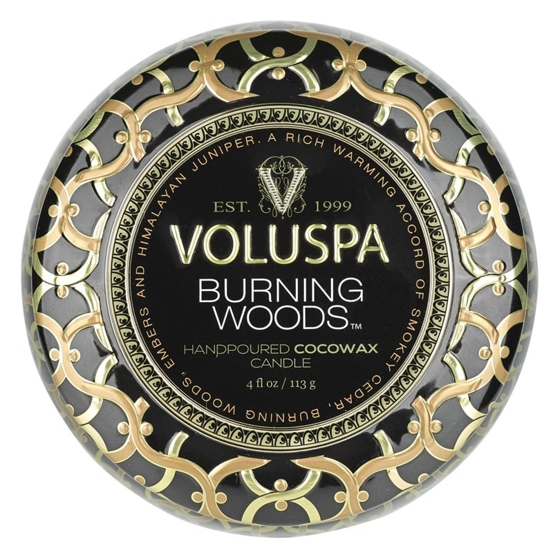 Voluspa Decorative Tin Candle Burning Woods 113g