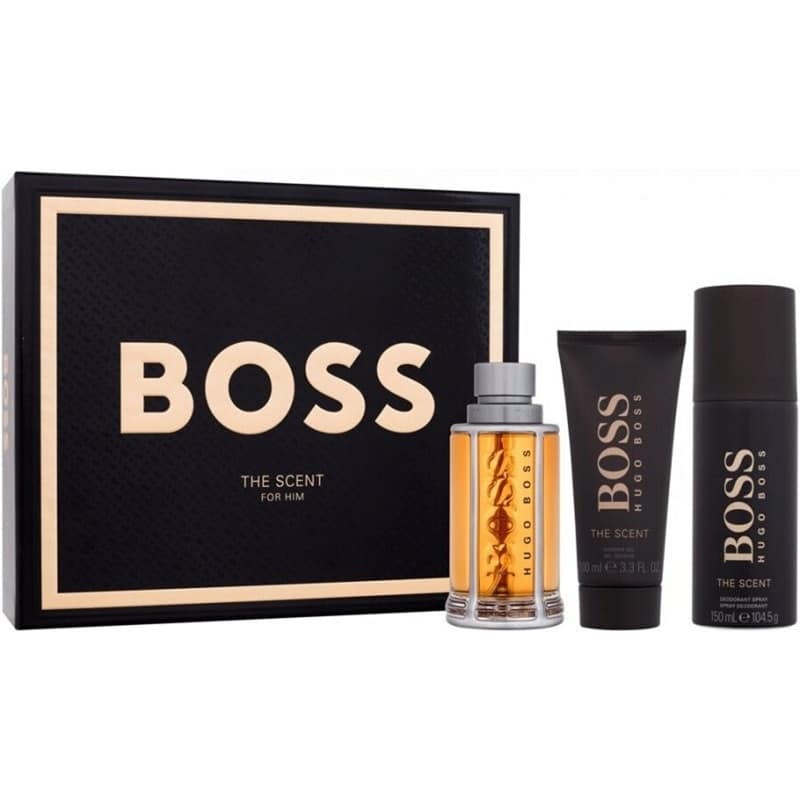 Giftset Boss The Scent Edt 100ml + Deo 150ml + Shower Gel 100ml