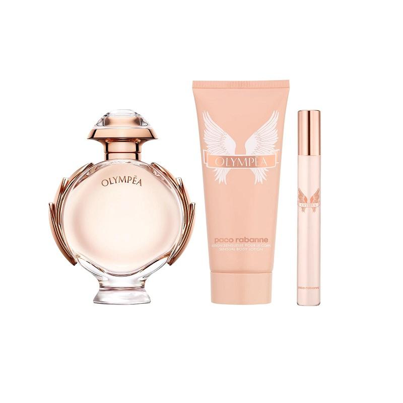 Giftset Paco Rabanne Olympea Edp 80ml + Edp 10ml + Bodylotion 100ml