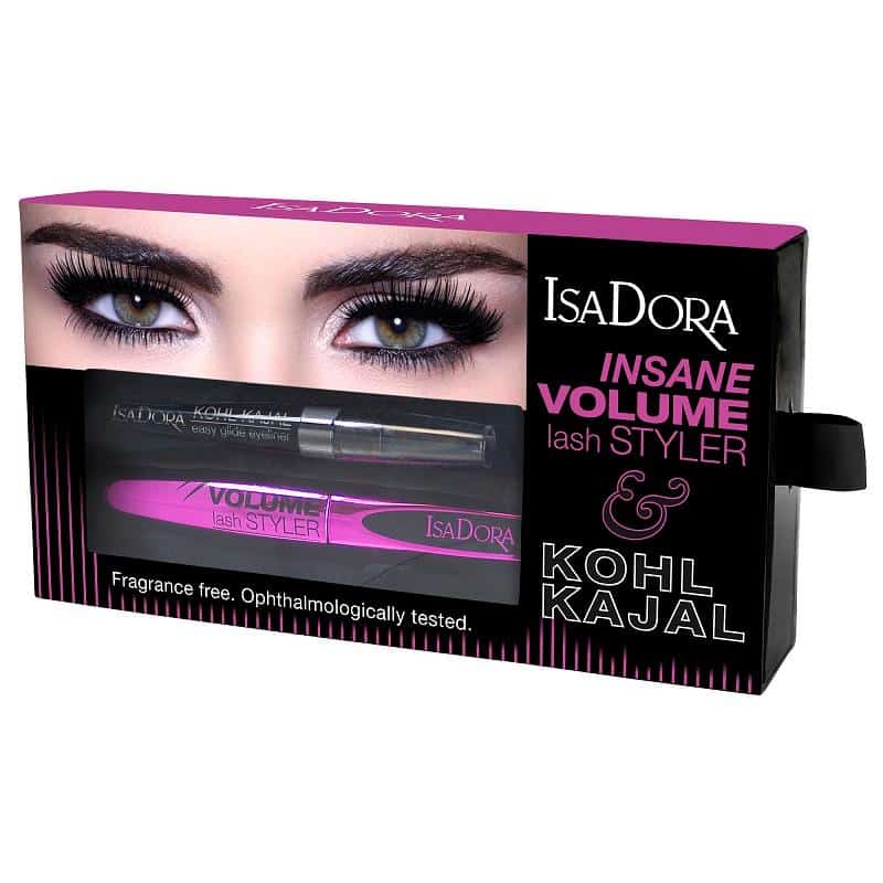 Giftset IsaDora Mascara Insane Volume And Eyeliner Kajal Black