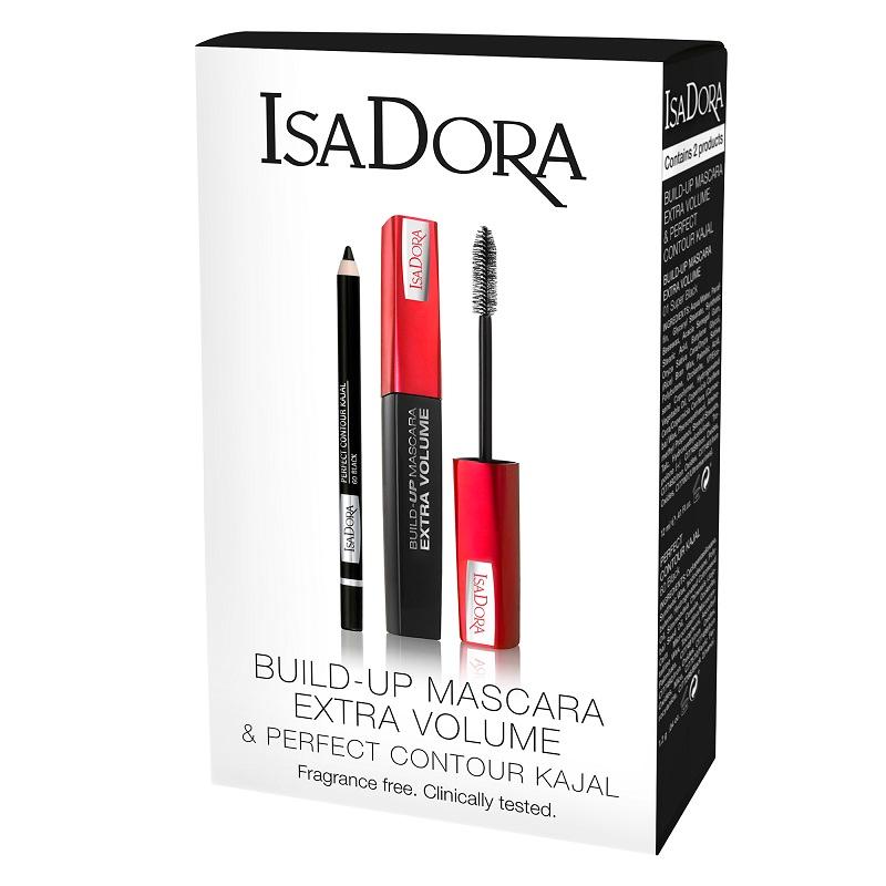 Giftset IsaDora Build Up Mascara And Perfect Contour Kajal Black