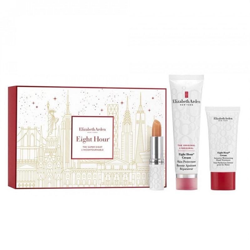 Giftset Elizabeth Arden Eight Hour Cream Skin Protectant 50ml + Intensive Moisturising Hand Treatment 30ml + Lip Protectant SPF15 3,7g