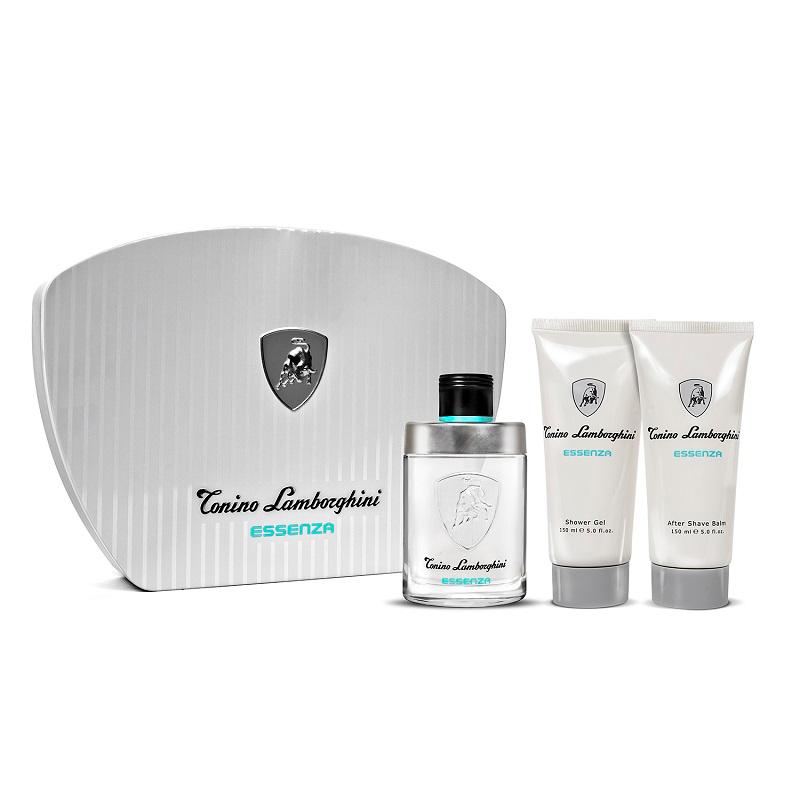 Giftset Lamborghini Essenza Edt 125ml + Aftershave Balm 150ml + Shower Gel 150ml