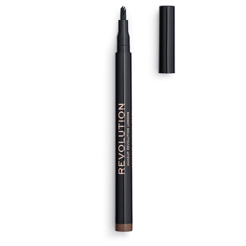 Makeup Revolution Micro Brow Pen - Medium Brown