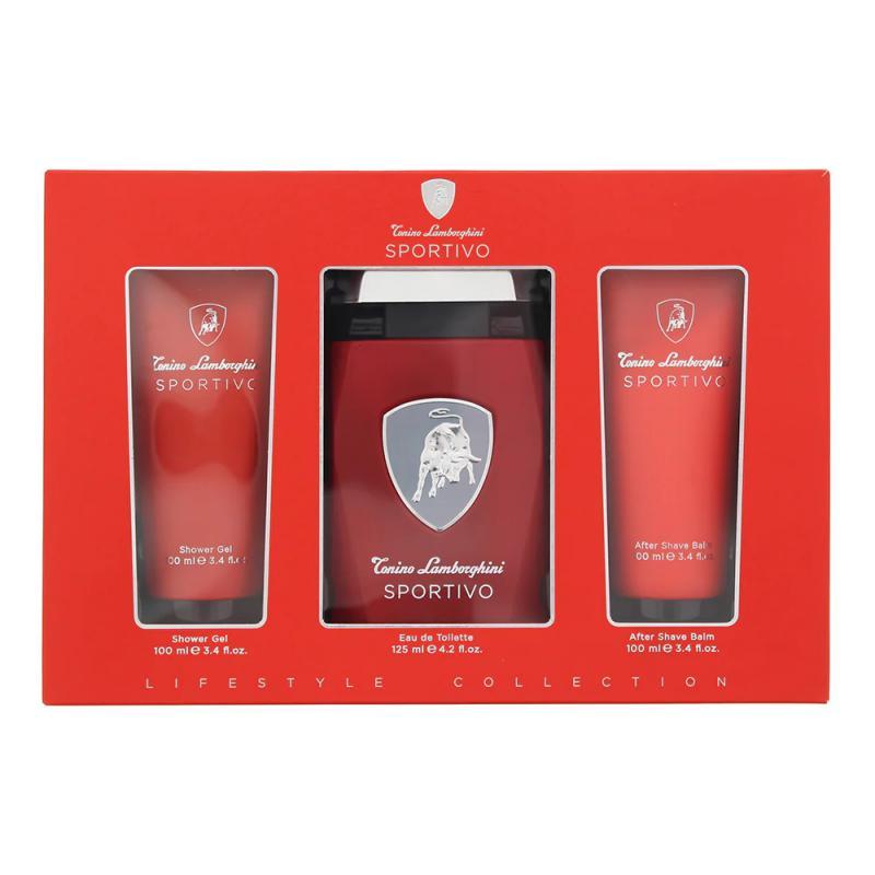 Lamborghini Sportivo Edt 125ml + Aftershave 100ml + Shower Gel 100ml