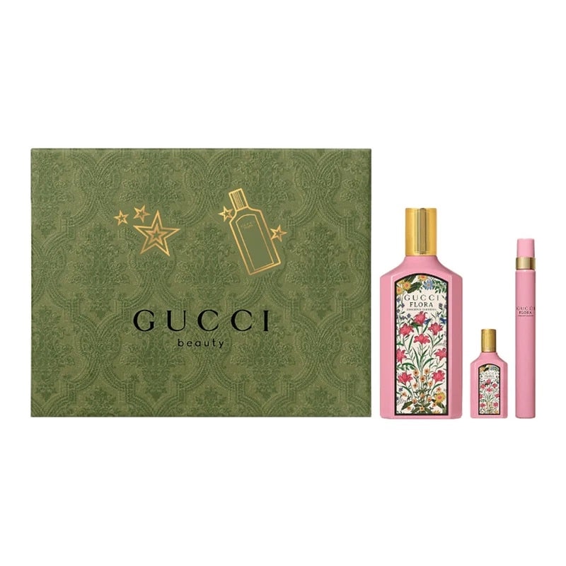 Giftset Gucci Flora Gorgeous Gardenia Edp 100ml + Edp 10ml + Edp  5ml
