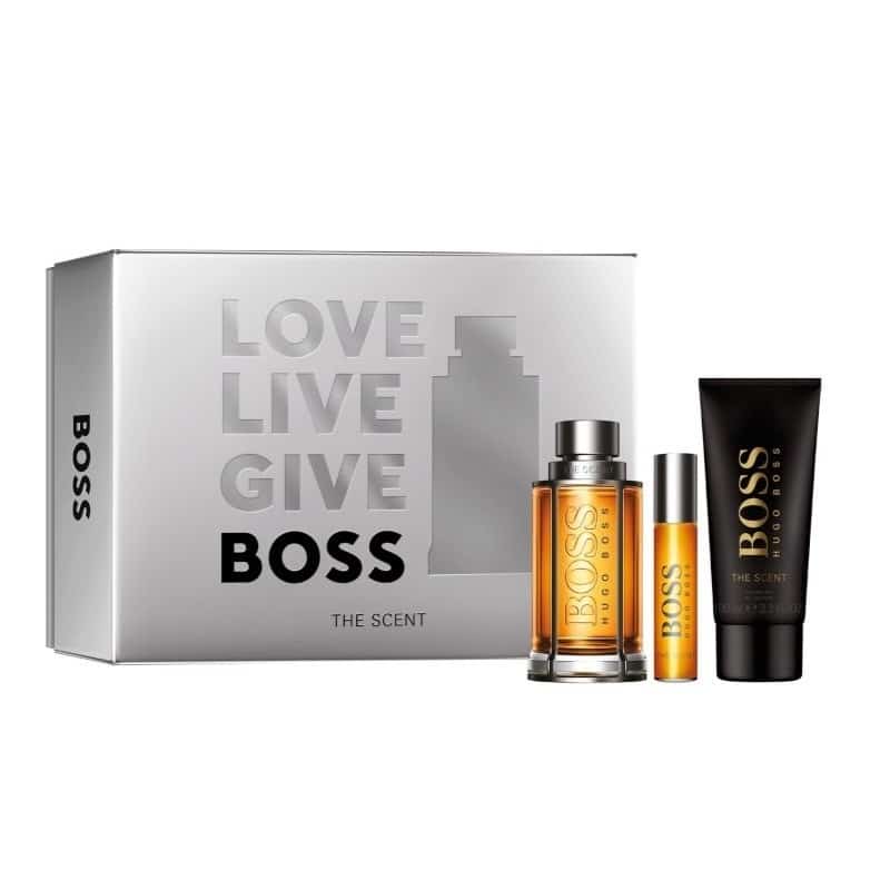 Giftset Boss The Scent Edt 100ml + Shower Gel 100ml + Edt 10ml