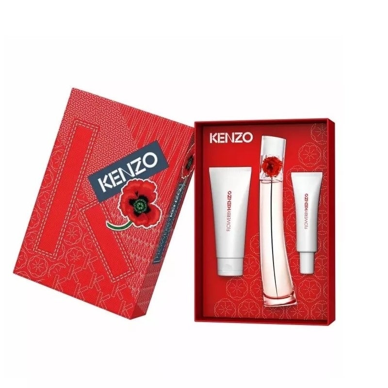 Giftset Kenzo Flower By Kenzo Edp 50ml + Body Lotion 75ml + Hand Cream 20ml