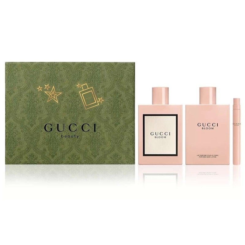 Giftset Gucci Bloom Edp 100ml  + Body Lotion 100ml  + Edp 10ml