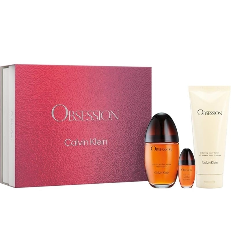 Giftset Calvin Klein Obsession Edp 100ml + Body Lotion 200ml + Edp 15ml
