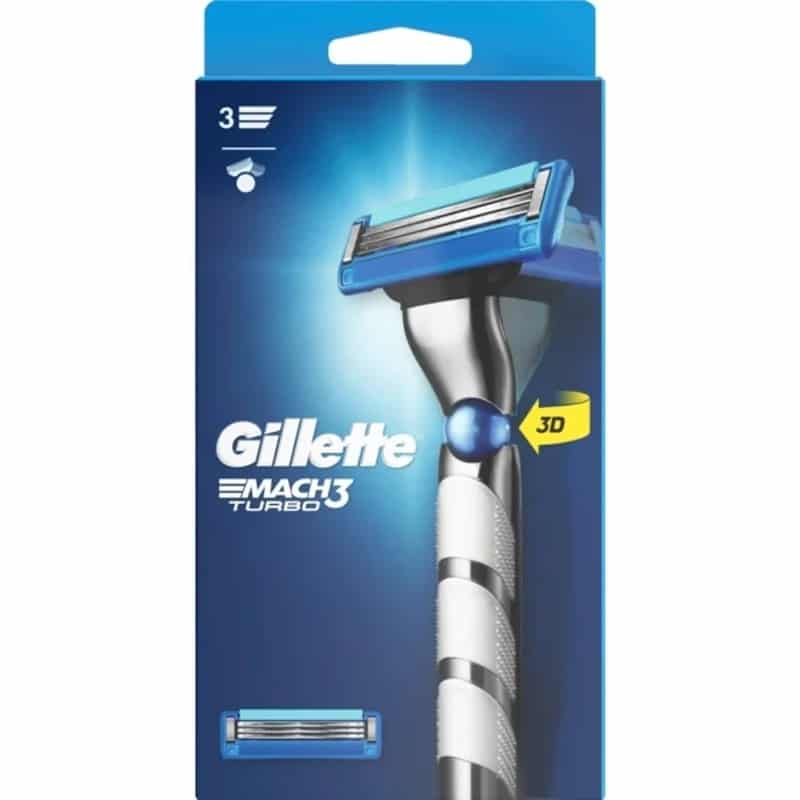 Gillette Mach3 Turbo 3D Razor + 1 Blade