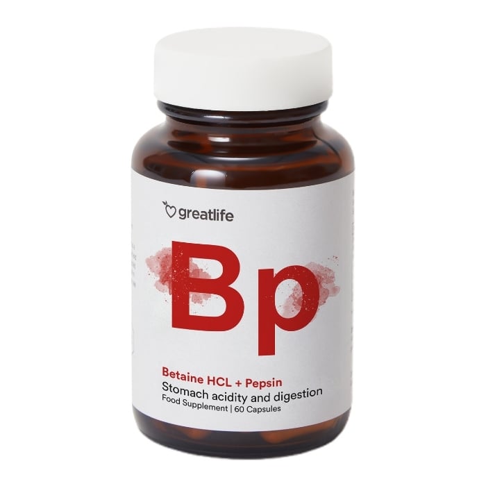 Betaine HCL + Pepsin (Saltsyra-stöd)