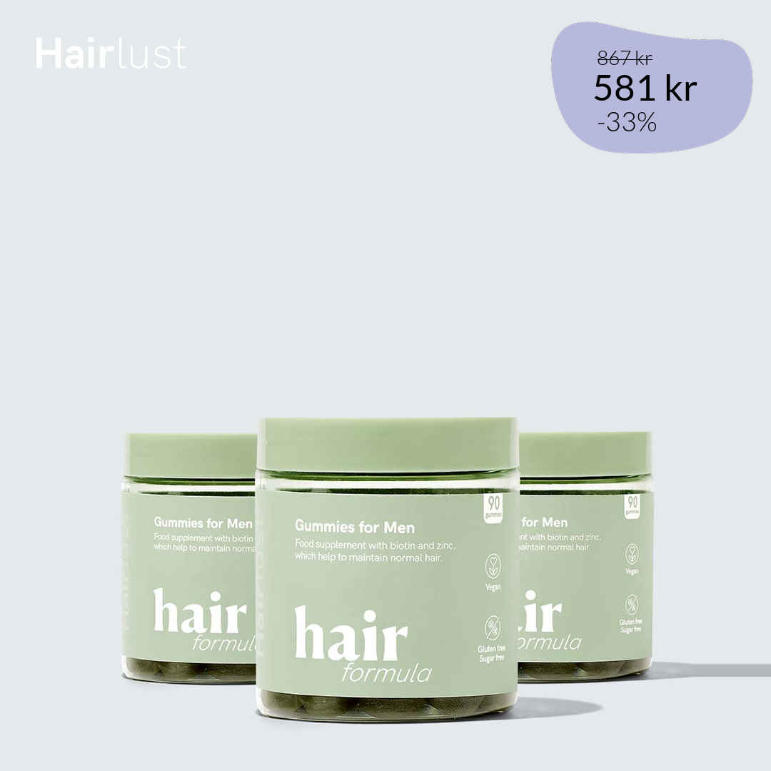 Hair Formula Gummies For Men - 3 månader (3 förpackningar á 90 gummies)