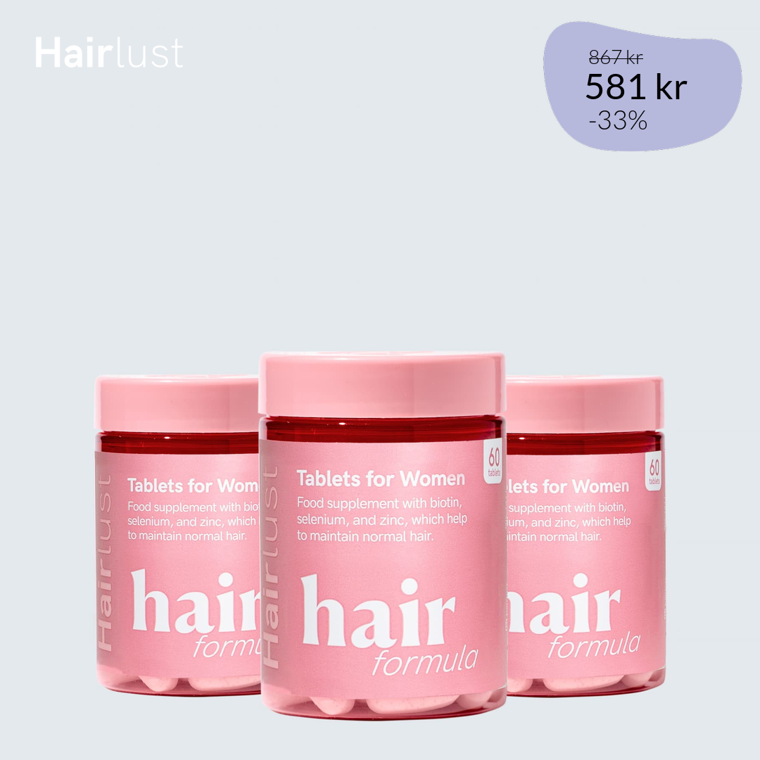 Hair Formula Tablets for Women - 3 månader (3 förpackningar á 60 tabletter)