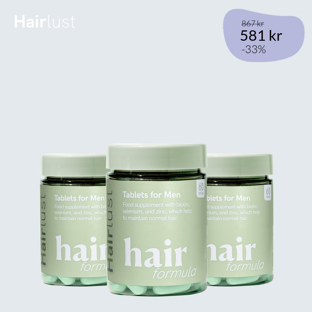 Hair Formula Tablets for Men - 3 månader (3 förpackningar á 60 tabletter)