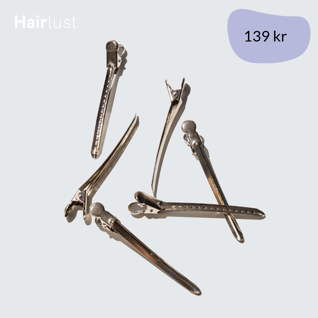 Styling Hair Clips, 6-Pack, Silver