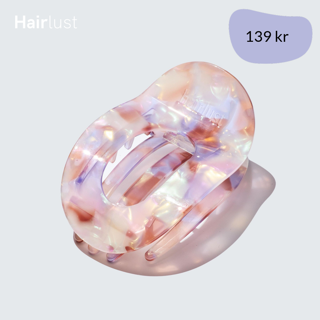 Large Flat Claw Hair Clip, Purple Shell