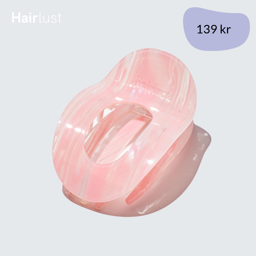 Large Flat Claw Hair Clip, Baby Pink