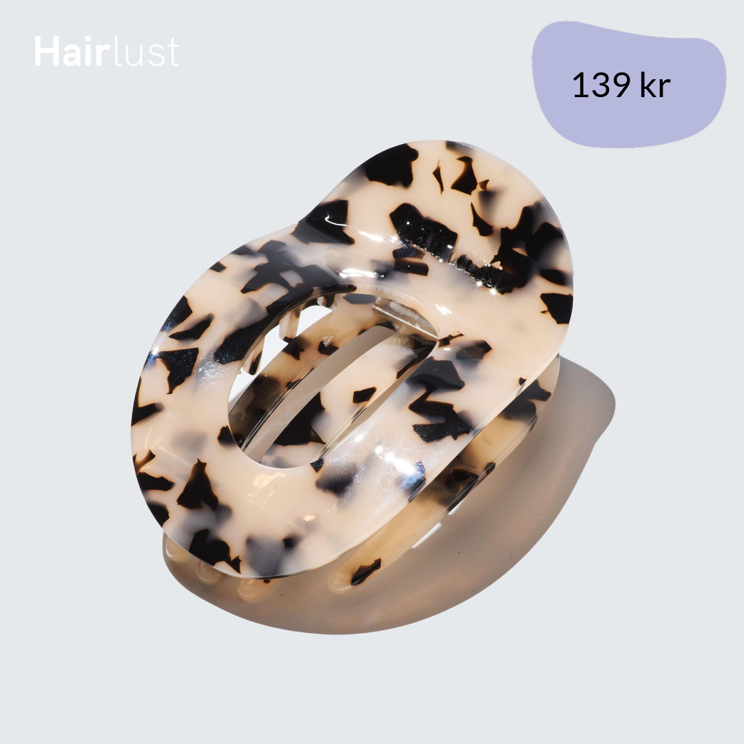 Large Flat Claw Hair Clip, Tortoise Shell