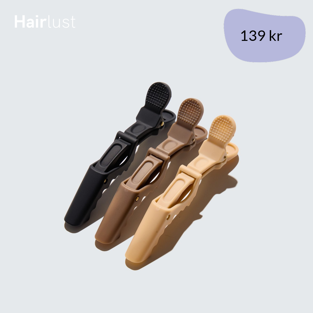 Alligator Hair Clips, 3-Pack, Coffee