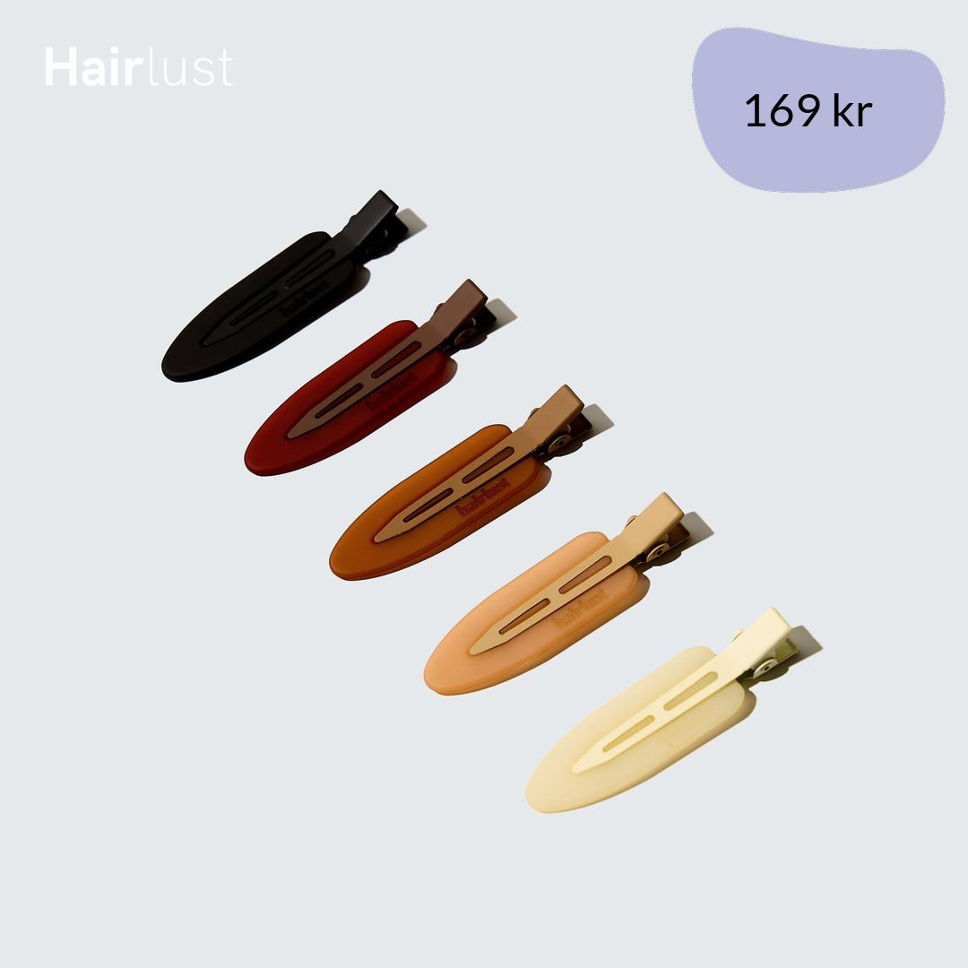 Creaseless Hair Clips, 5-Pack, Coffee