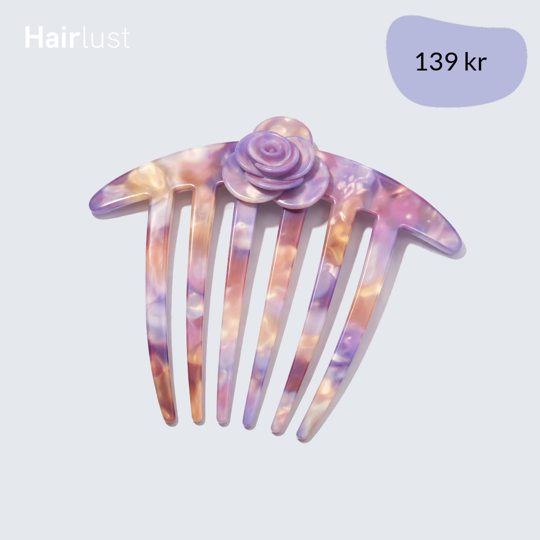 French Twist Hair Comb Clip, Purple Shell