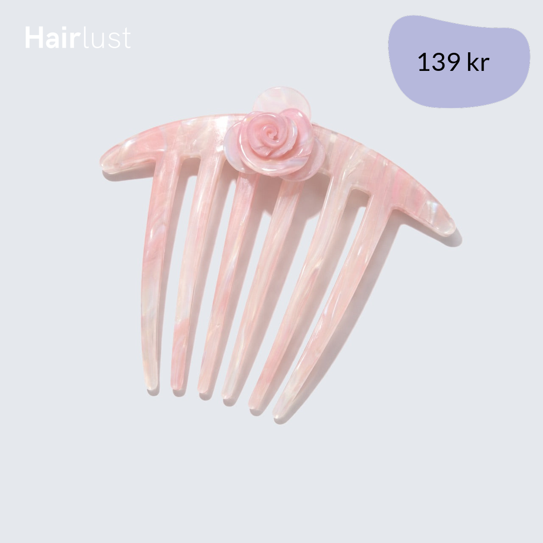 French Twist Hair Comb Clip, Baby Pink