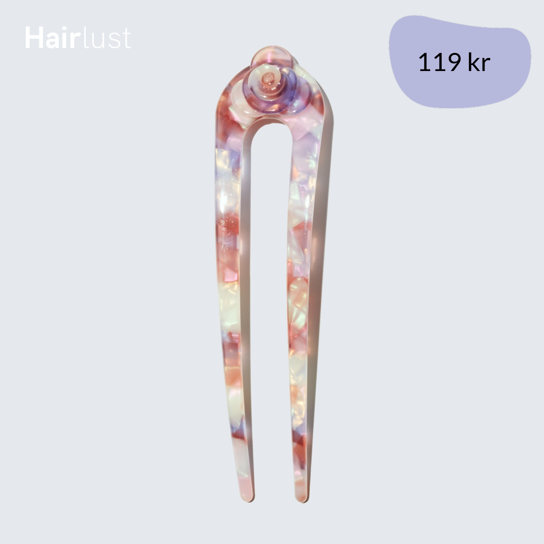 French Twist Hair Pin, Purple Shell