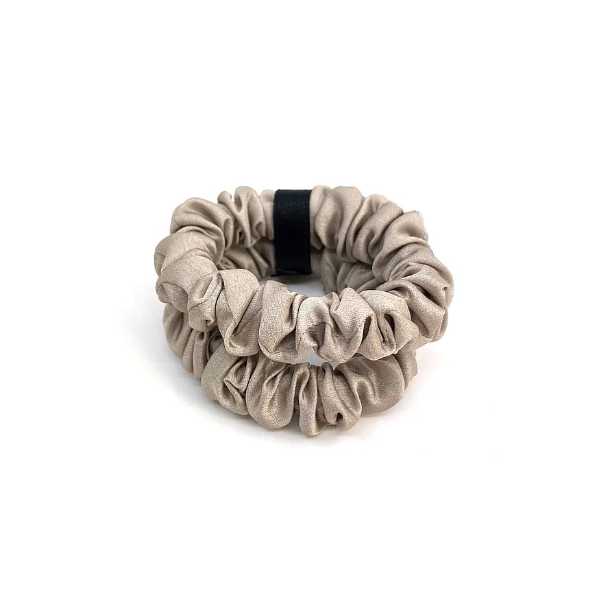 Delize De Luxe Scrunchie 2-pack Beige