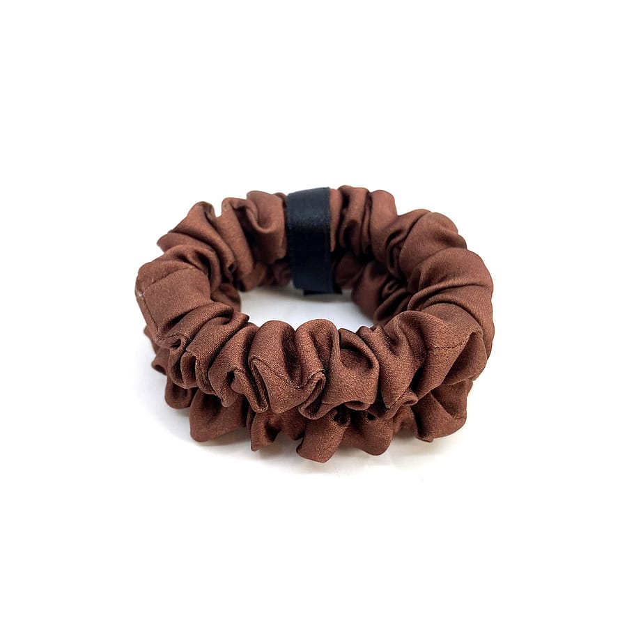 Delize De Luxe Scrunchie 2-pack Brown