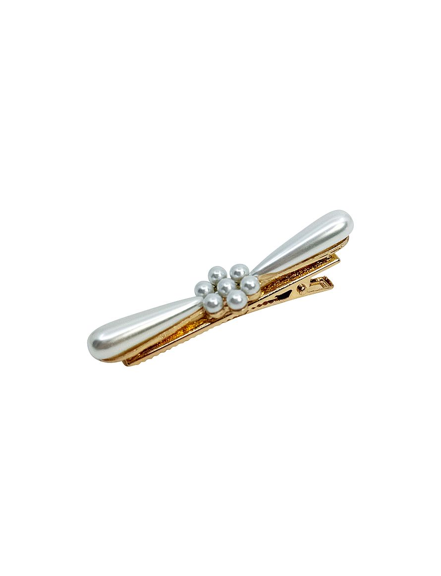 Camila Pearl Clip Duo White PIPOL'S BAZAAR Camila Pearl Clip Duo White