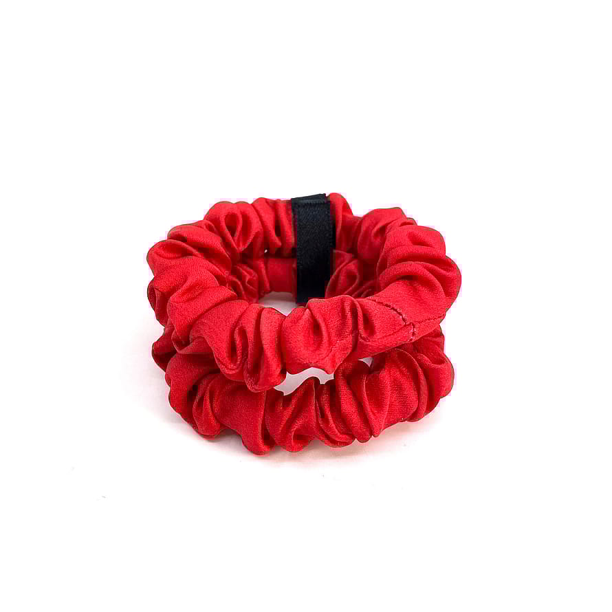 Delize De Luxe Scrunchie 2-pack Red