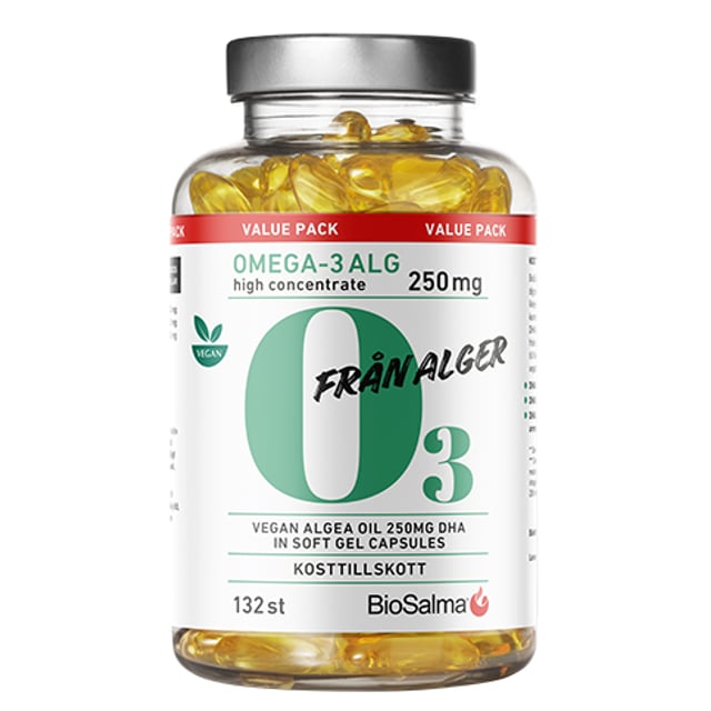 BioSalma Omega-3 Alg 250mg DHA 132 st