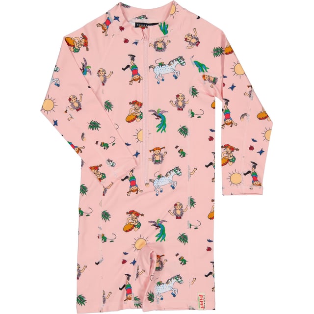 Geggamoja UV-Dräkt Pippi Långstrump Rosa Stl 98/104