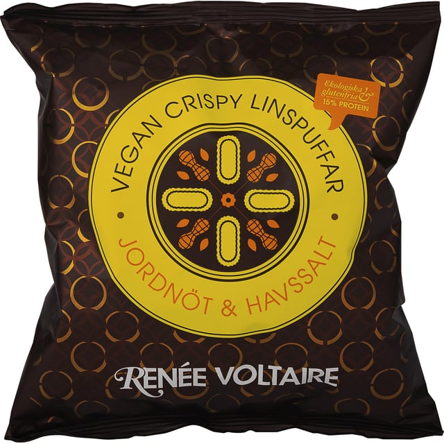 Renée Voltaire Vegan Crispy Linspuffar Jordnöt & Havssalt 60 g