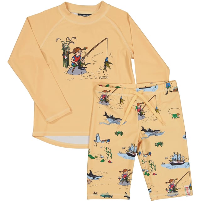 Geggamoja UV-Set Pippi Långstrump Gul Stl 98/104