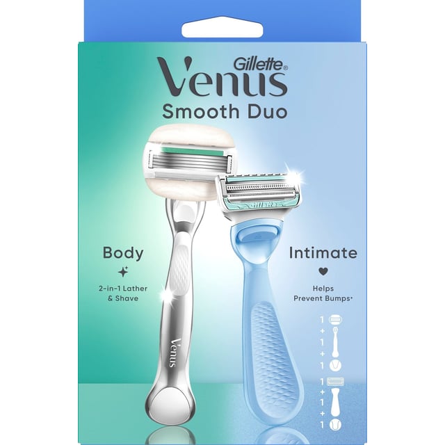 Gillette Venus Duopack Rakhyvel för Intimområdet och ComfortGlide 2 rakblad