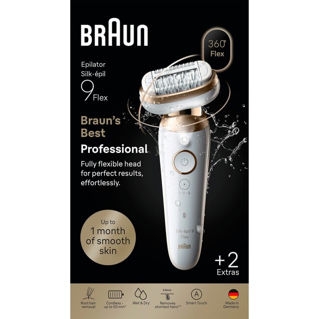 Braun Silk épil 9 Flex Wet & Dry Epilator 9 011 3D Guld