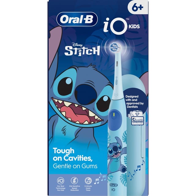 Oral B iO 6 Kids Disney Stitch Eltandborste med Resefodral 1 tandborsthuvud