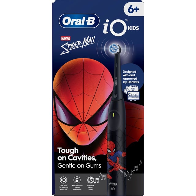 Oral B iO Kids Marvel Spider Man Eltandborste 1 tandborsthuvud