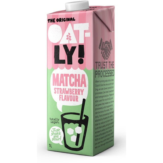 Oatly Matcha Jordgubb Havredryck 1 liter