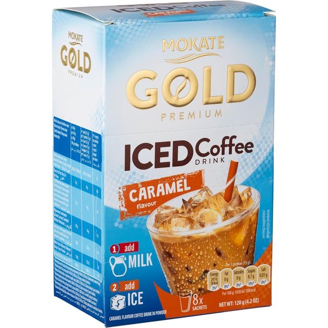 Mokate Iced Coffee Caramel Iskaffedryck Karamell 8-pack 120 g
