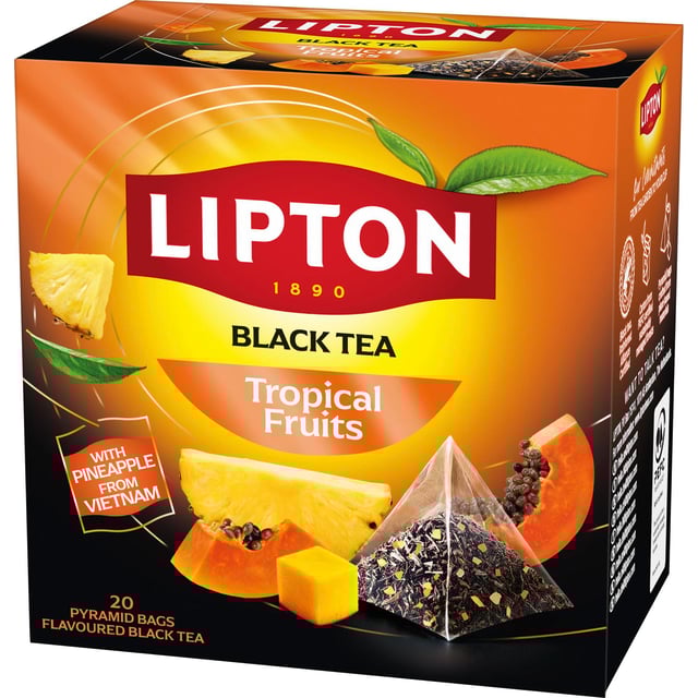 Lipton Svart Pyramidte Tropical Fruit 20 st