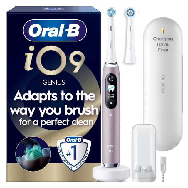 Oral-B iO 9 Eltandborste Rosa med tillbehör