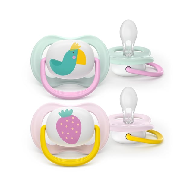 Philips Avent Ultra Air Napp 0 till 6 månader Rosa Mint 2 st