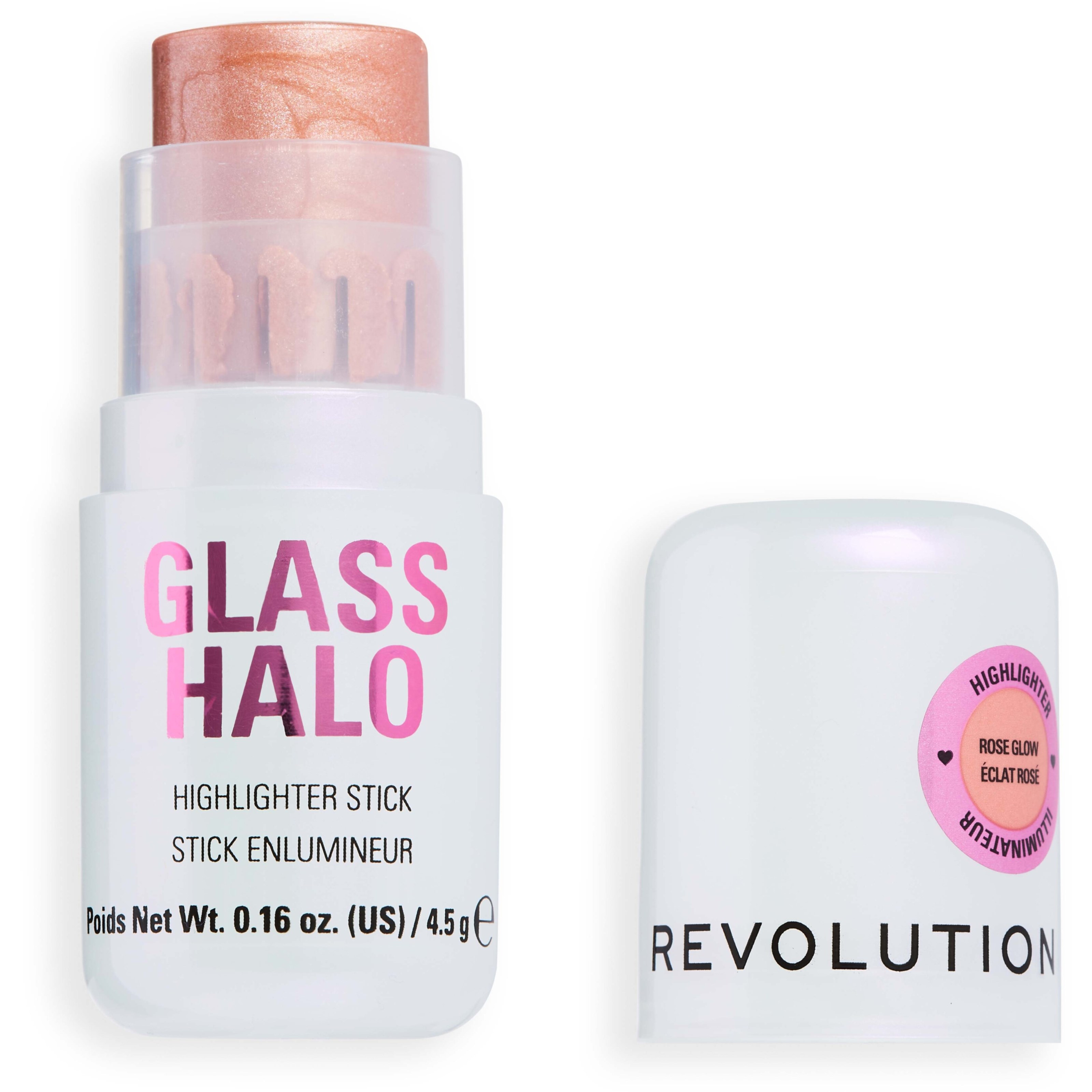 Revolution Beauty London Glass Halo Highlighter Stick Rose Glow