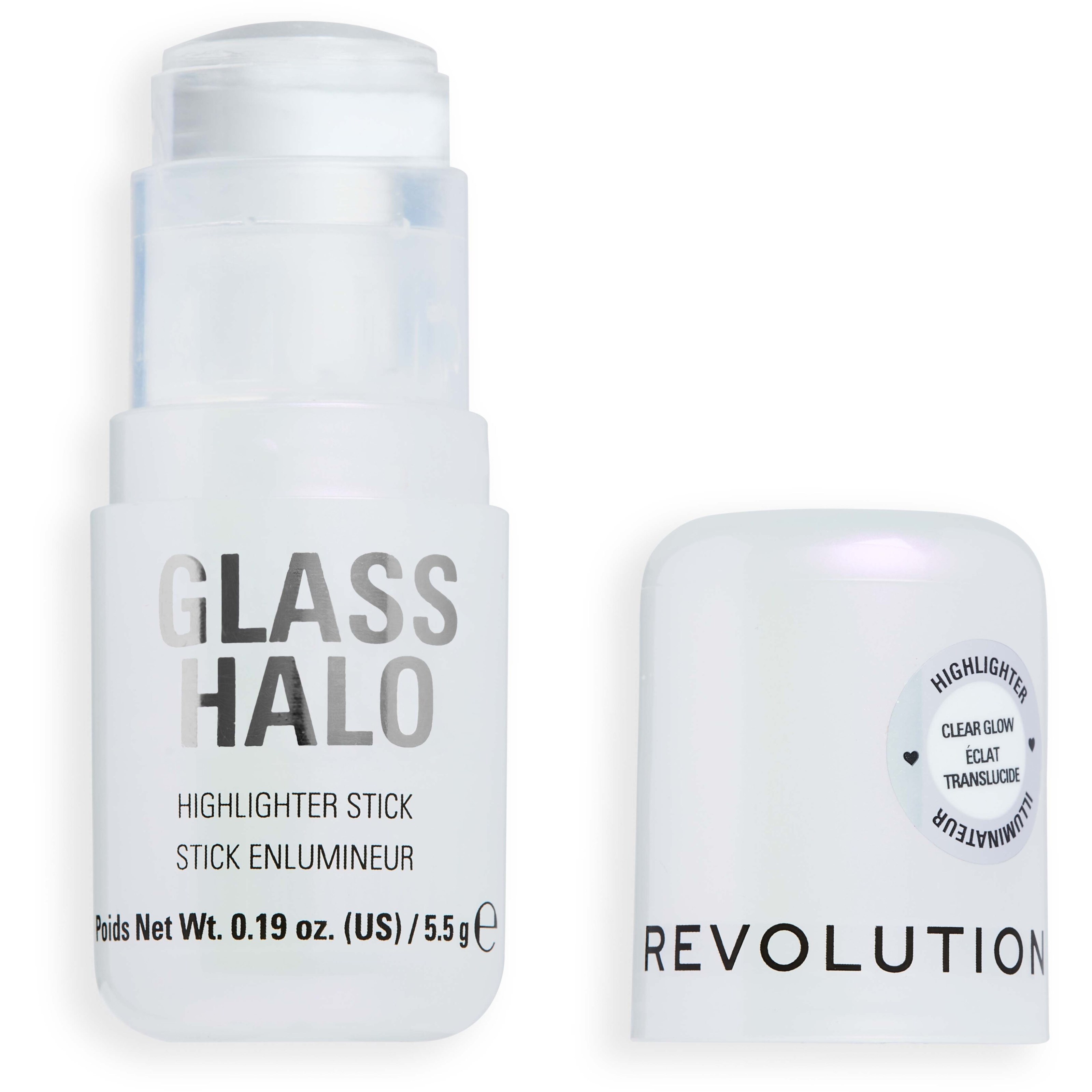 Revolution Beauty London Glass Halo Highlighter Stick Clear Glow