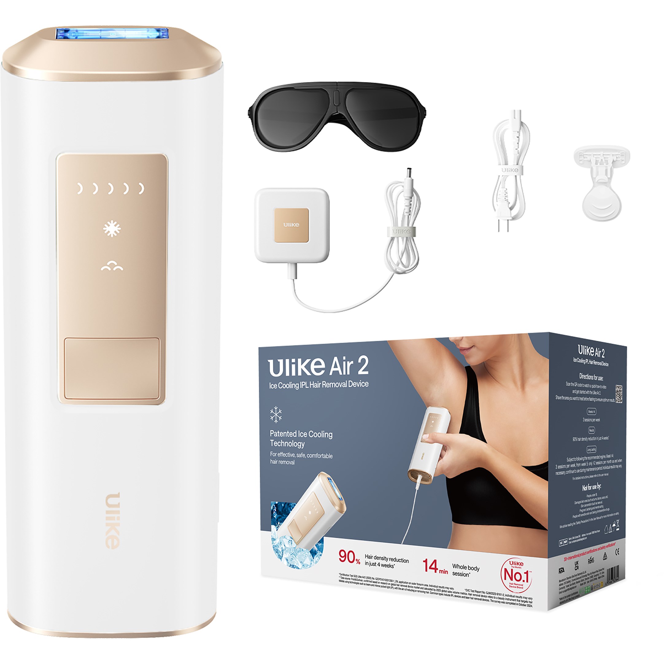 Ulike Air 2 Ice Cooling IPL Hair Removal Device White