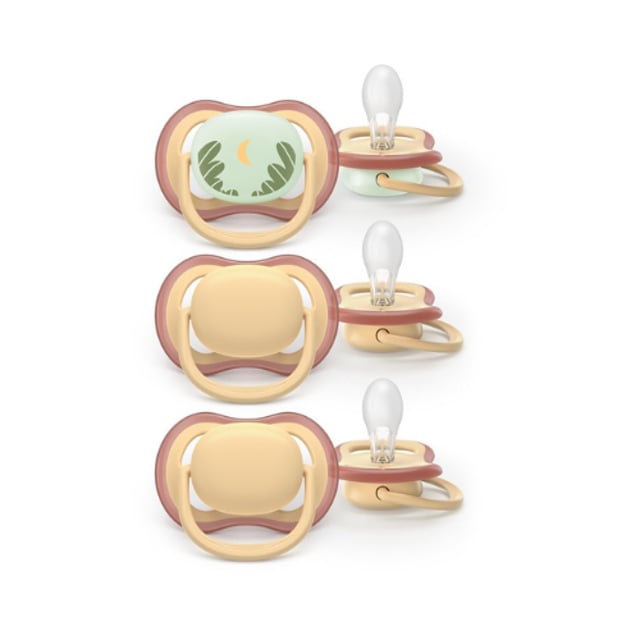 Philips Avent Ultra Air Dag och Natt Napp 0 till 6 månader Beige