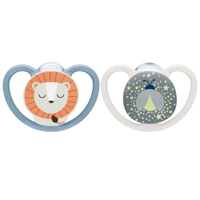 NUK Perfect Match Air Night Lion, stl 0-6 mån 2 st